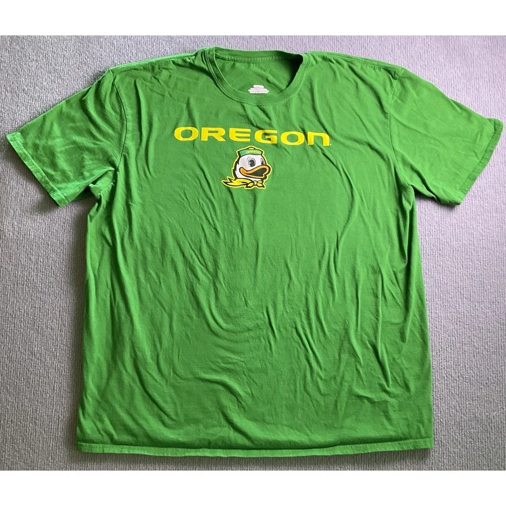Oregon Ducks Front/Back Graphic T-Shirt Mens Size 2XL Green
